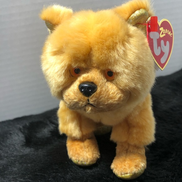 Ty Toys Ty Beanie Baby Zodiac Dog Plush Stuffed Animal Retired W Tag 200 Poshmark